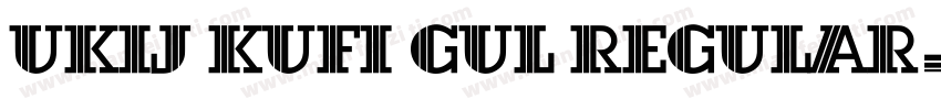 UKIJ Kufi Gul Regular字体转换